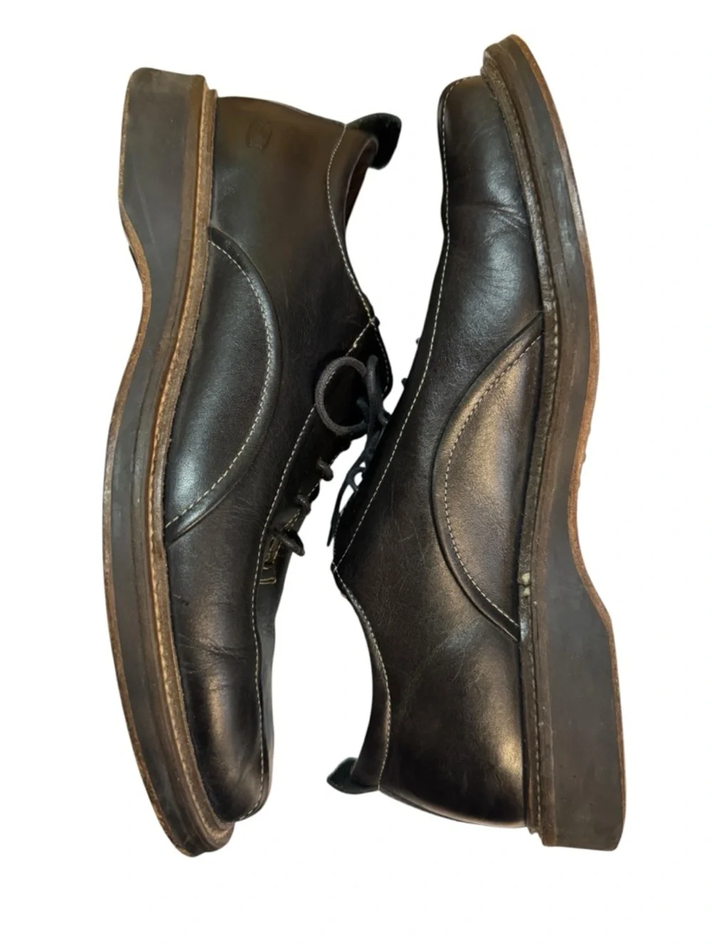 Skechers Mens Black Leather Oxford Shoes Made In Italy Size 10